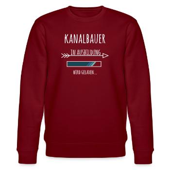 Kanalbauer Ausbildung Beruf Geschenk - Stanley/Stella Unisex Bio-Sweatshirt CHANGER  - Burgunderrot - Vorne - Nik (191cm) & Marisol (170cm)