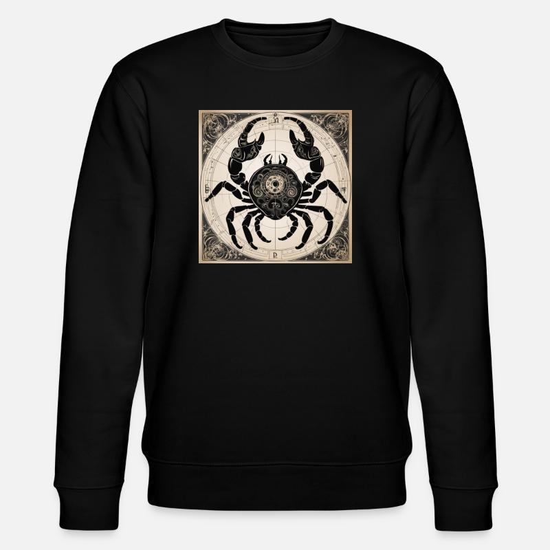 Zodiac Cancer - Stanley/Stella Unisex Bio-Sweatshirt CHANGER  - Schwarz