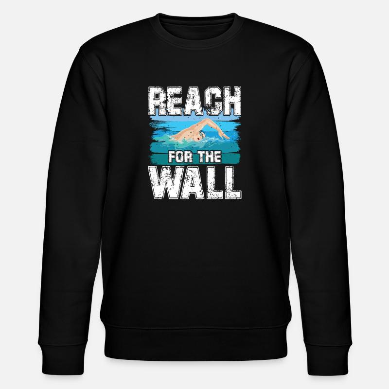 Reach for the wall - Stanley/Stella Unisex Bio-Sweatshirt CHANGER  - Schwarz
