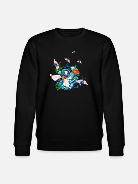 Wonderful fantasy flying animal. - Stanley/Stella CHANGER Unisex Organic Sweatshirt - black