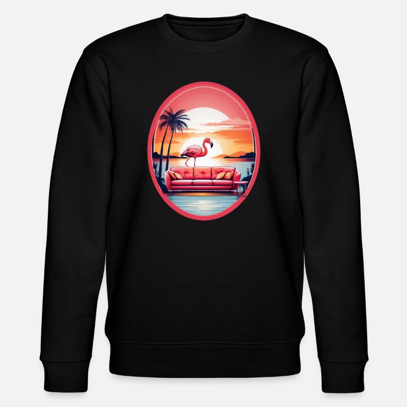 Flamingo Sofa - Stanley/Stella Unisex Bio-Sweatshirt CHANGER  - Schwarz