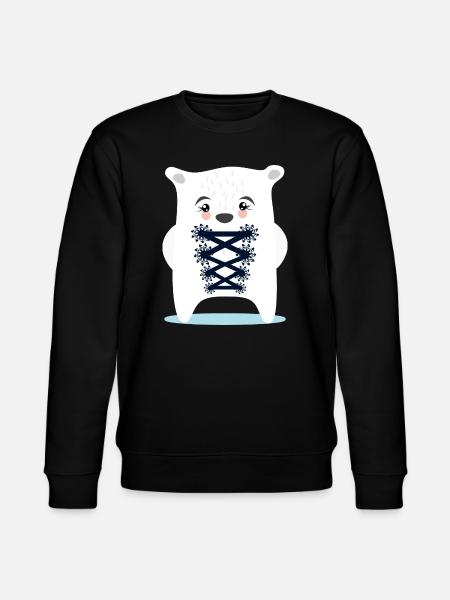 BAYERN EISBÄR TRACHTEN ERSATZ DIRNDL - Stanley/Stella CHANGER Unisex Organic Sweatshirt - black