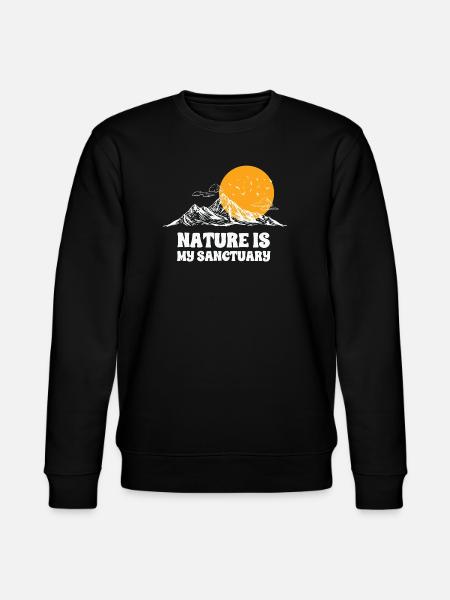 Nature, mountains, I love nature - Stanley/Stella CHANGER Unisex Organic Sweatshirt - black