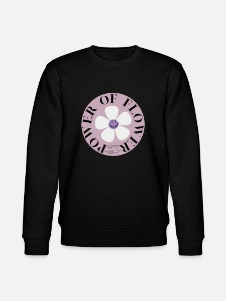 Power of Flower Circle - Stanley/Stella CHANGER Unisex Organic Sweatshirt - black