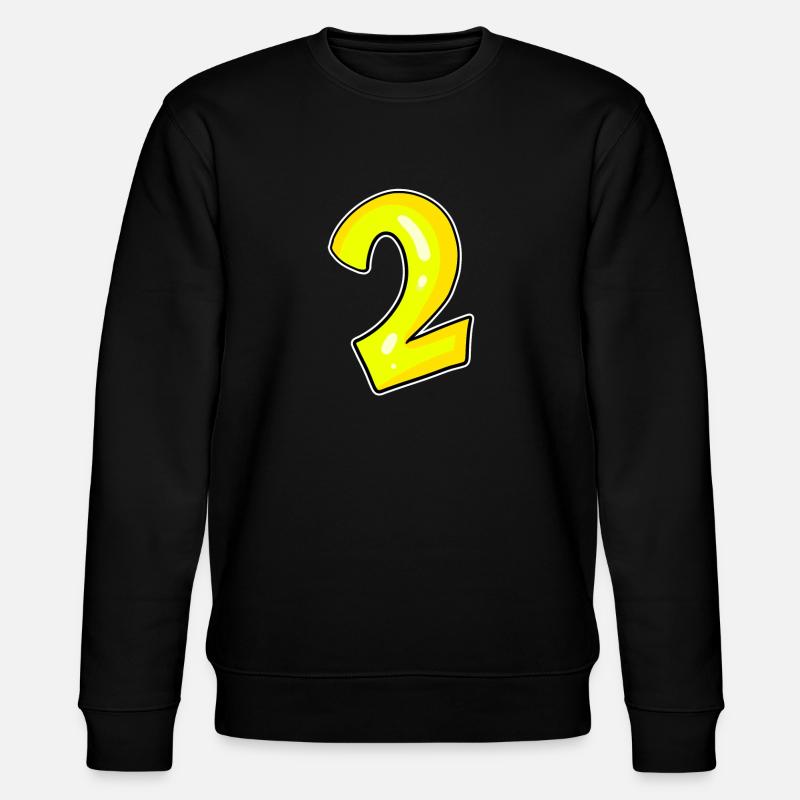 2 - Numéro - Numéro Deux Jaune - Sweat bio CHANGER Stanley/Stella Unisexe - noir
