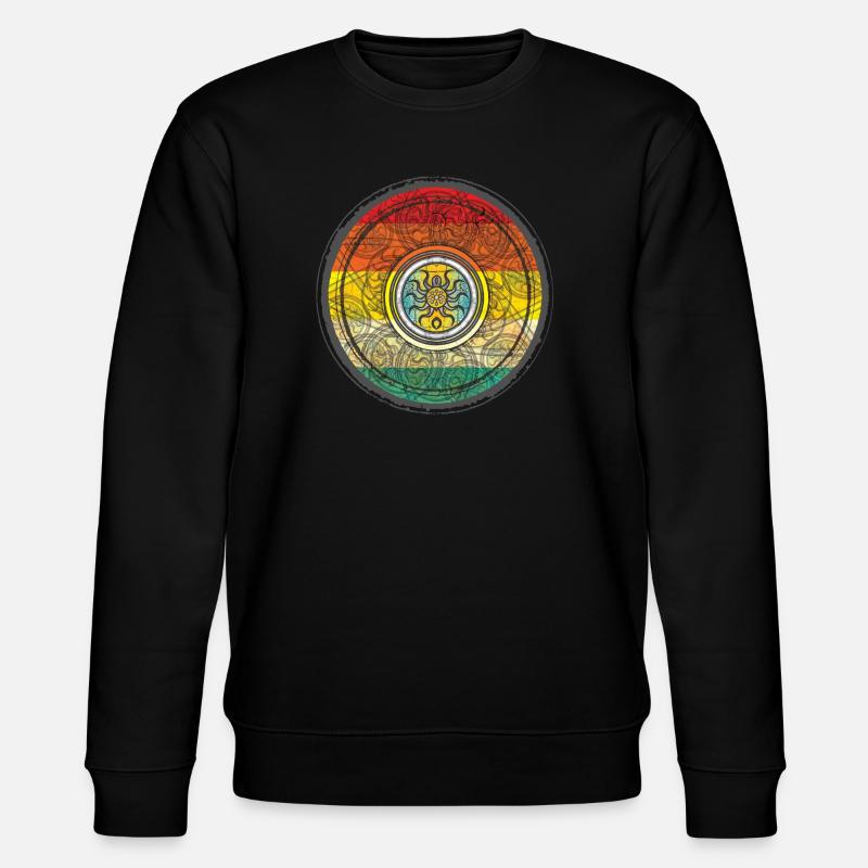 Kaleidoscopic Sun Pattern Context - Stanley/Stella CHANGER Unisex Organic Sweatshirt - black