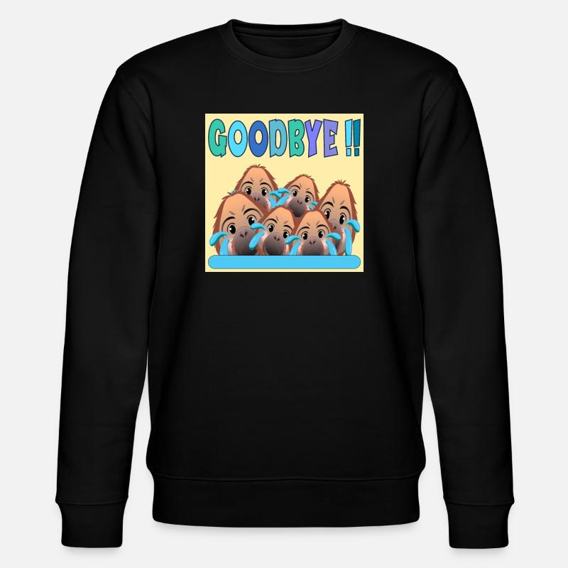 ADIEU ÉQUIPE GOODBYE MONKEY - Sweat bio CHANGER Stanley/Stella Unisexe - noir