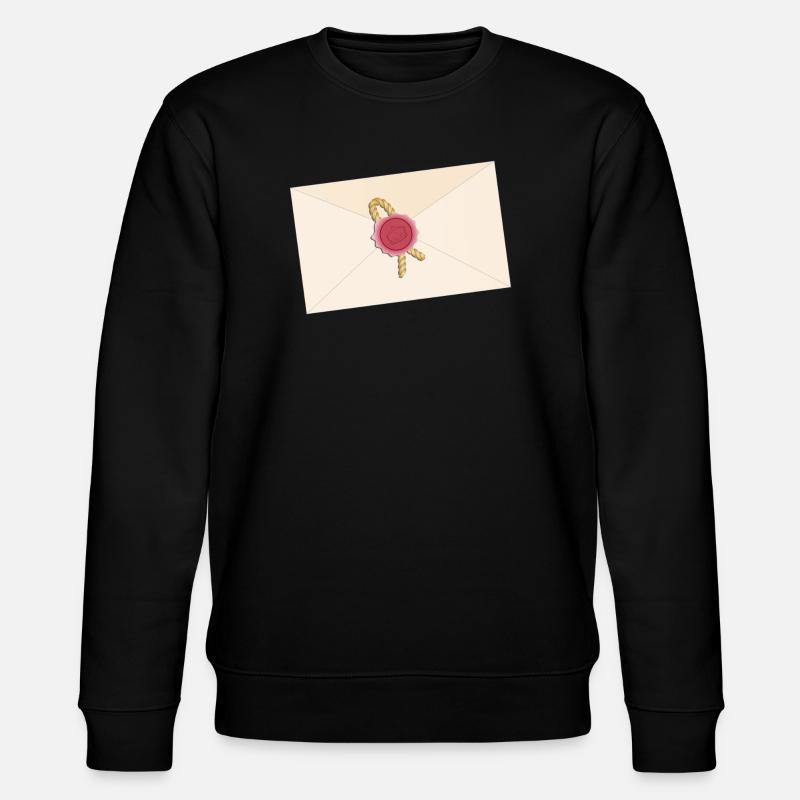 closed envelope with seal - Stanley/Stella CHANGER Unisex Organic Sweatshirt - black