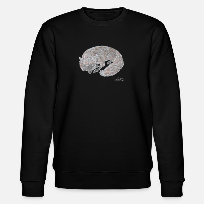 Der Fuchs schläft - Stanley/Stella Unisex Bio-Sweatshirt CHANGER  - Schwarz