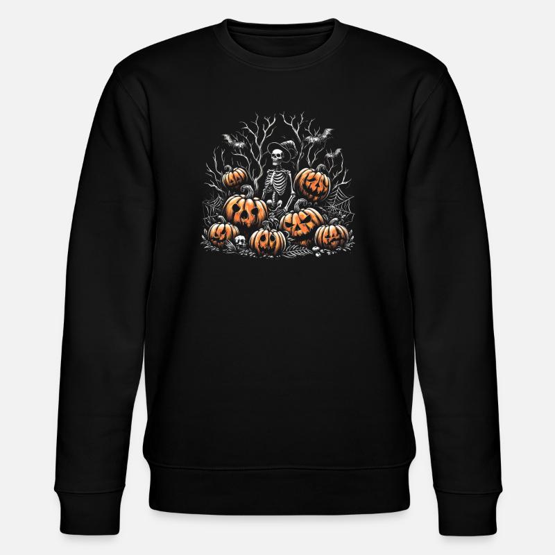Hallooween Skelett - Stanley/Stella Unisex Bio-Sweatshirt CHANGER - Schwarz