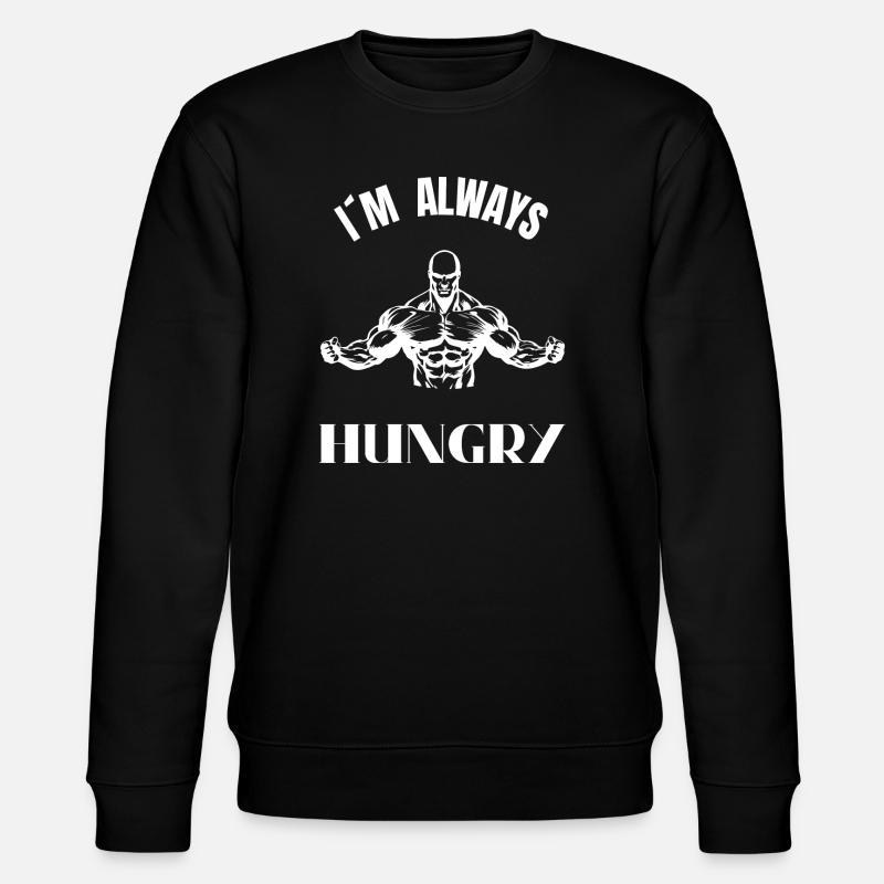 Ich bin immer hungrig – Muskelstatue - Stanley/Stella Unisex Bio-Sweatshirt CHANGER - Schwarz