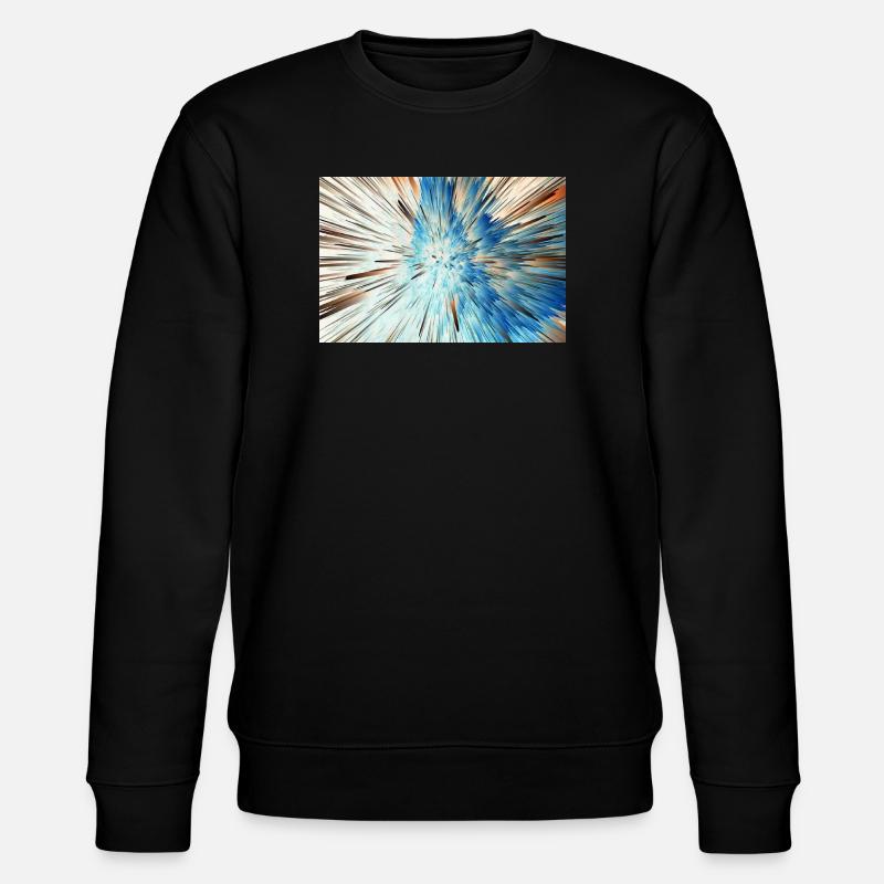 Radiale Blaue Explosion - Stanley/Stella Unisex Bio-Sweatshirt CHANGER  - Schwarz