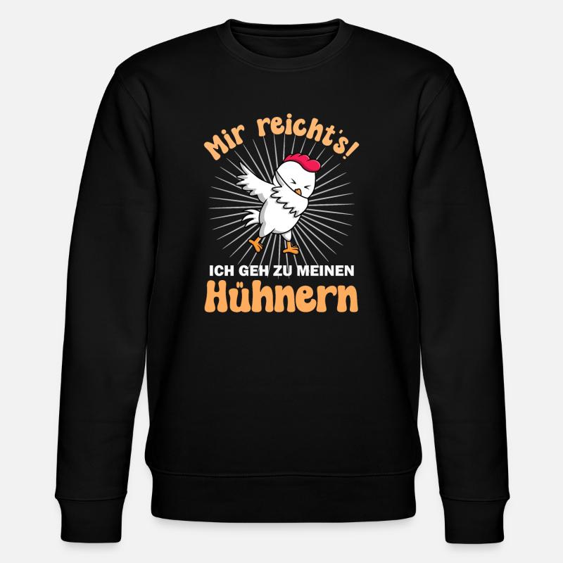 Huhn Hühner - Stanley/Stella Unisex Bio-Sweatshirt CHANGER  - Schwarz