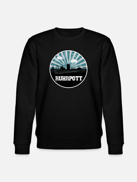 Ruhrpott Blue Hour Skyline - Stanley/Stella Unisex Bio-Sweatshirt CHANGER  - Schwarz