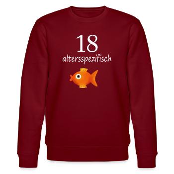 18.Geburtstag volljährig - Stanley/Stella Unisex Bio-Sweatshirt CHANGER  - Burgunderrot - Vorne - Nik (191cm) & Marisol (170cm)