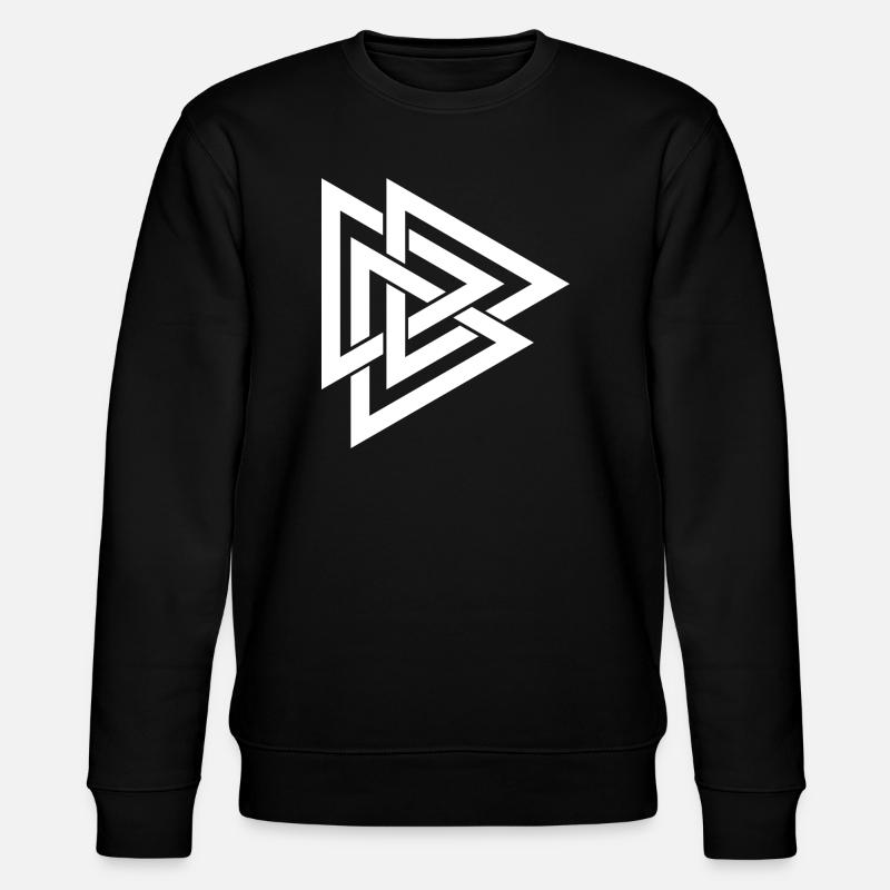 Norwegian Symbol -FRONT - Stanley/Stella CHANGER Unisex Organic Sweatshirt - black