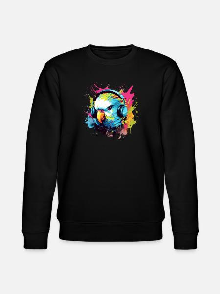 Perruche avec écouteurs Perruches Bird - Sweat bio CHANGER Stanley/Stella Unisexe - noir