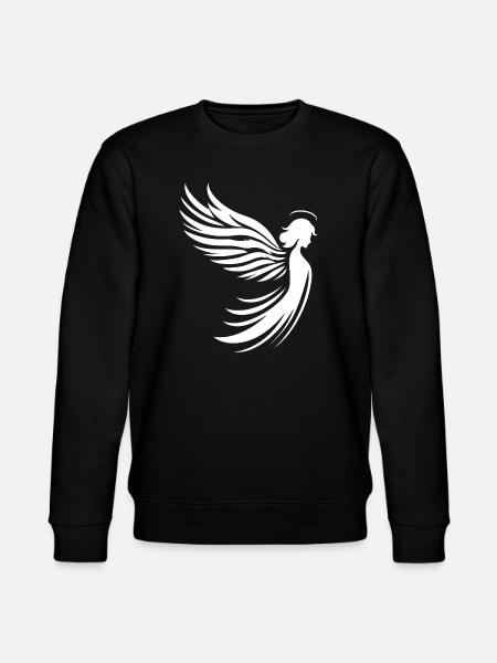 An angel with wings and halo silhouette - Stanley/Stella CHANGER Unisex Organic Sweatshirt - black