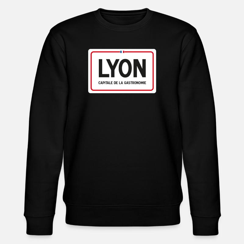 Ortsschild von Lyon - Stanley/Stella Unisex Bio-Sweatshirt CHANGER  - Schwarz