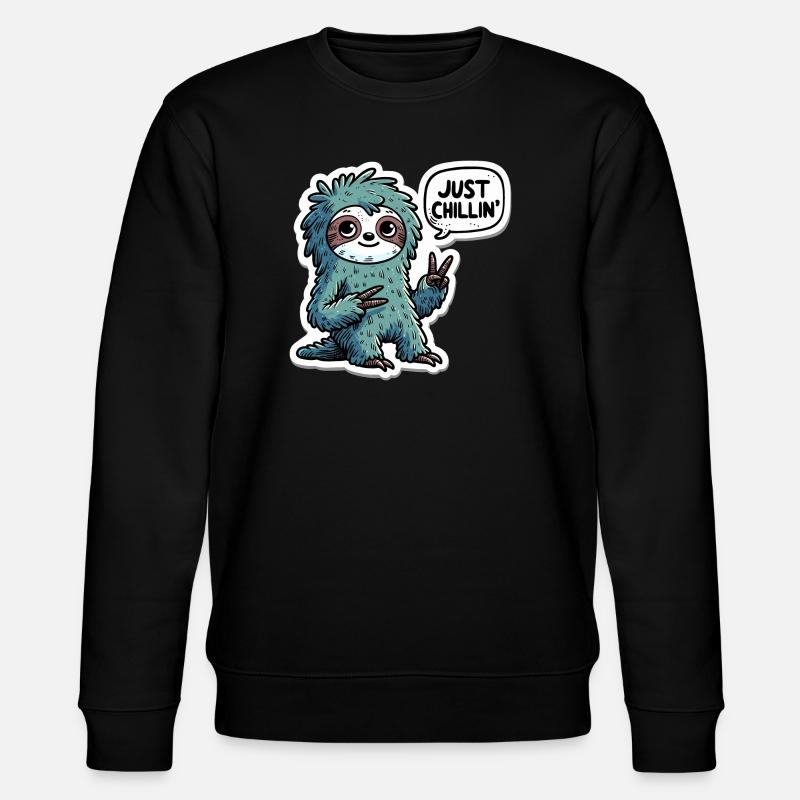 Autocollant Just Chillin Sloth - Sweat bio CHANGER Stanley/Stella Unisexe - noir