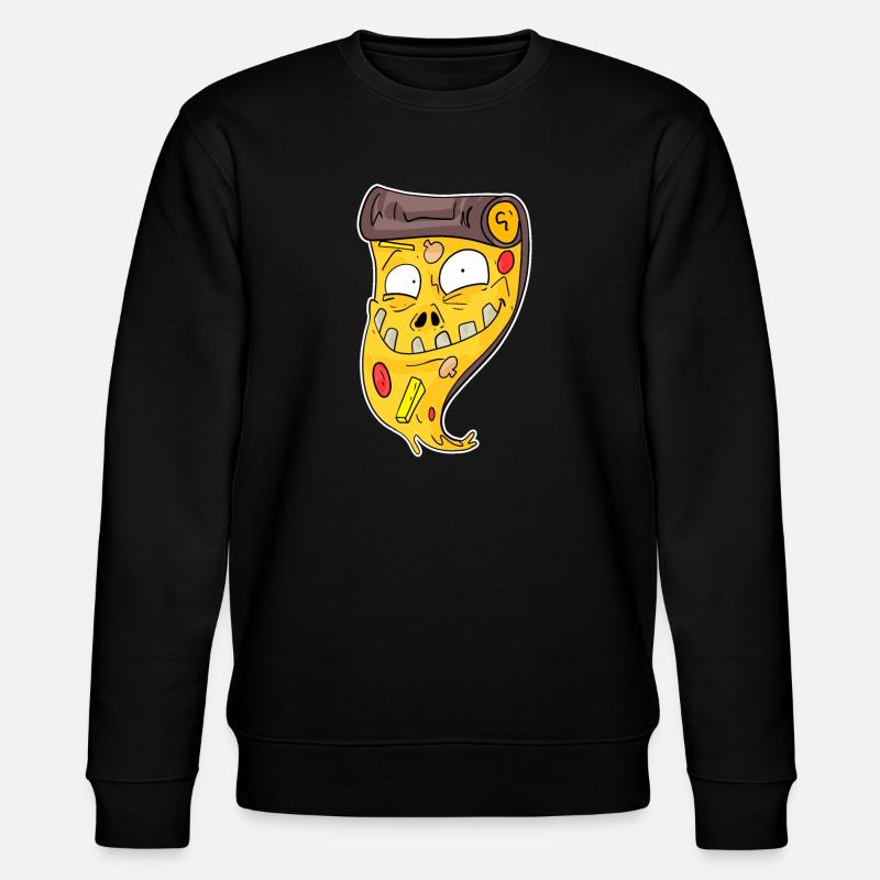 Pizza Zombie - Stanley/Stella CHANGER Unisex Organic Sweatshirt - black