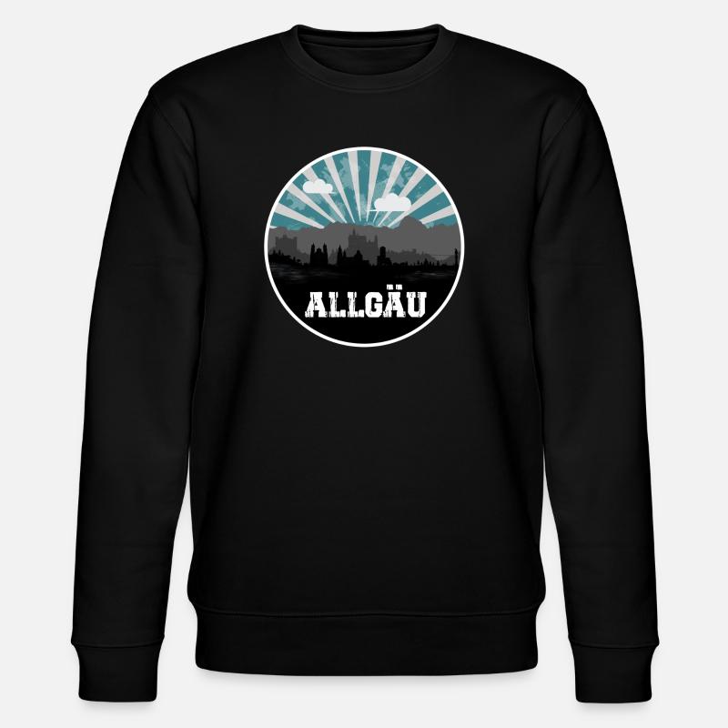 Allgäu Blue Hour Skyline - Stanley/Stella Unisex Bio-Sweatshirt CHANGER  - Schwarz