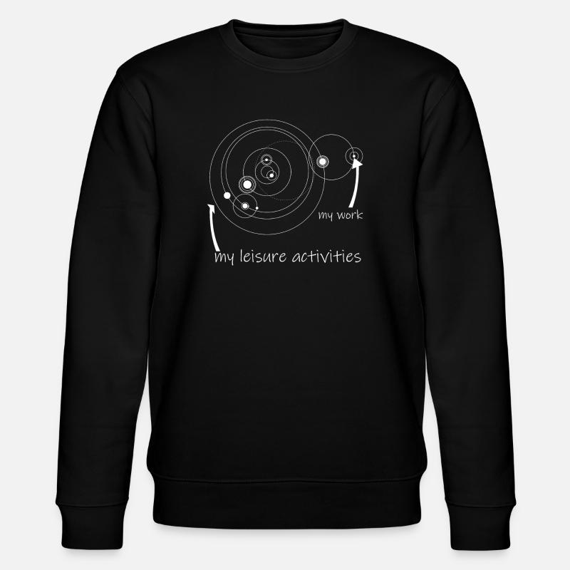 life & work circles (white) - Stanley/Stella CHANGER Unisex Organic Sweatshirt - black