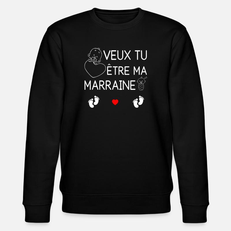 Message Affection pour Futur Maman - Sweat bio CHANGER Stanley/Stella Unisexe - noir