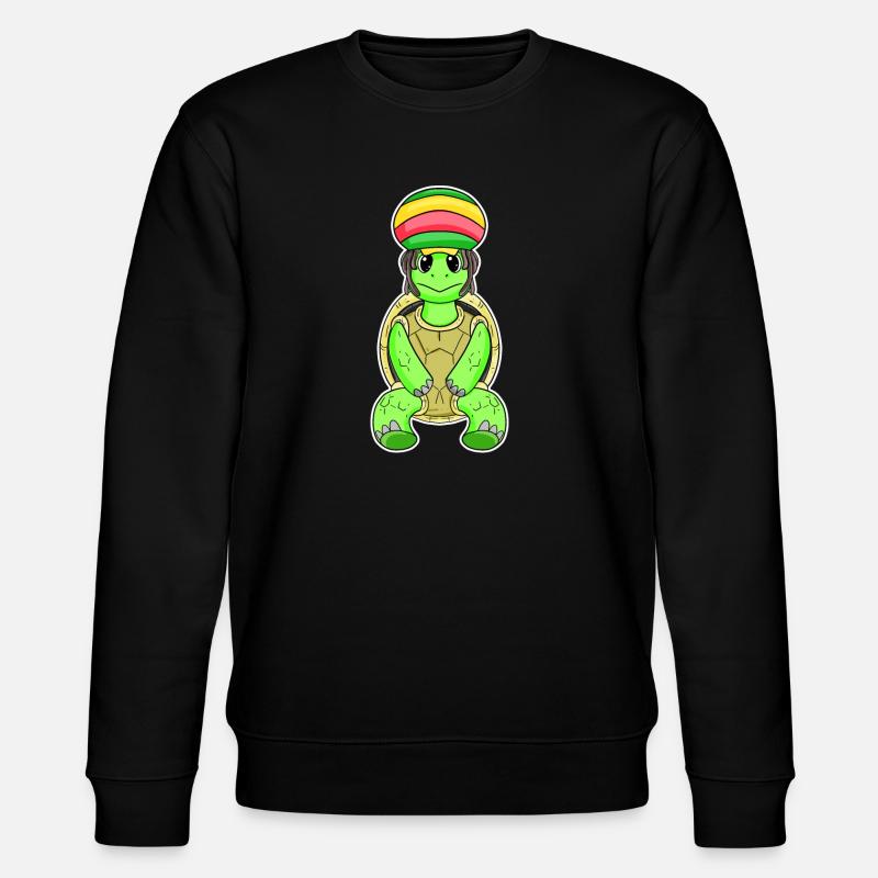 Rasta Schildkröte - Stanley/Stella Unisex Bio-Sweatshirt CHANGER  - Schwarz