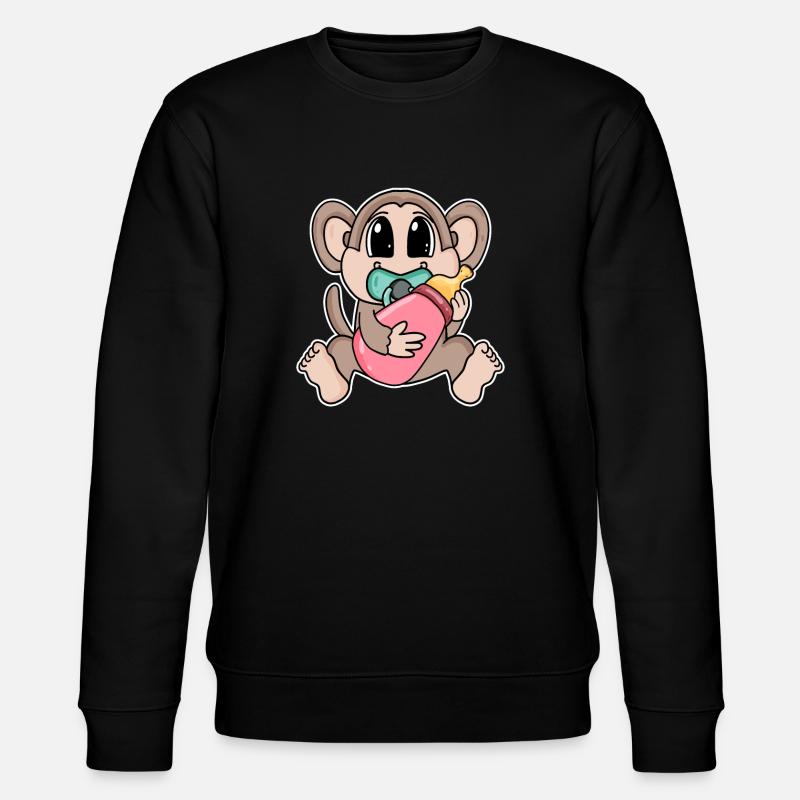 Bébé singe - Sweat bio CHANGER Stanley/Stella Unisexe - noir