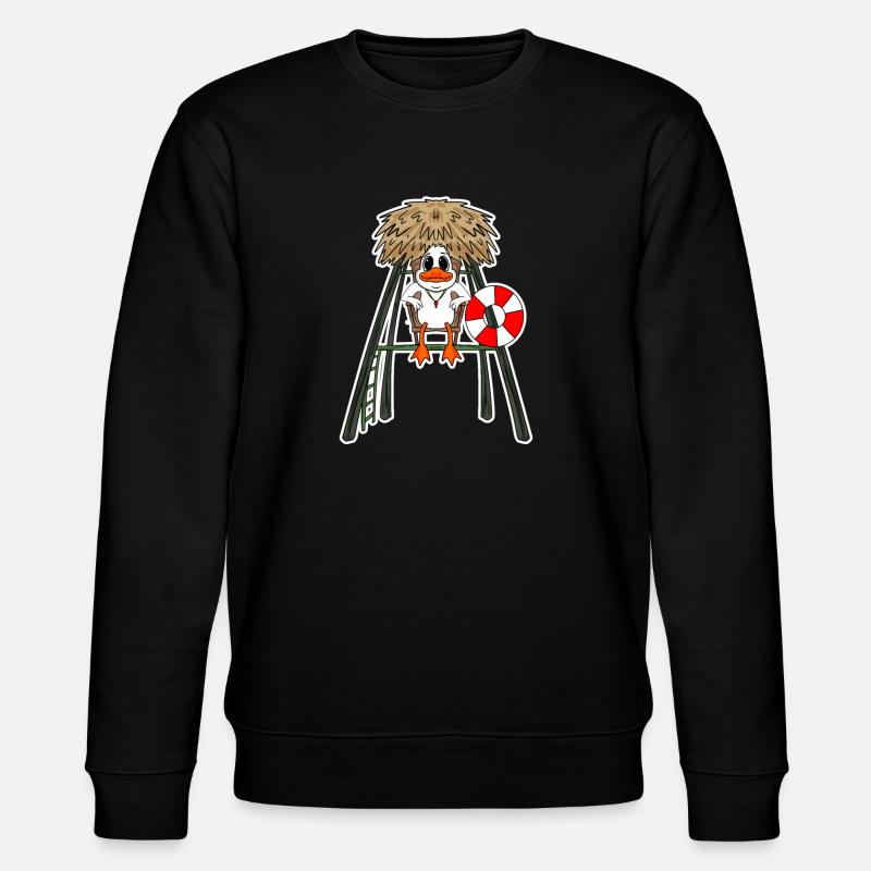 Lifeguard Duck - Stanley/Stella CHANGER Unisex Organic Sweatshirt - black