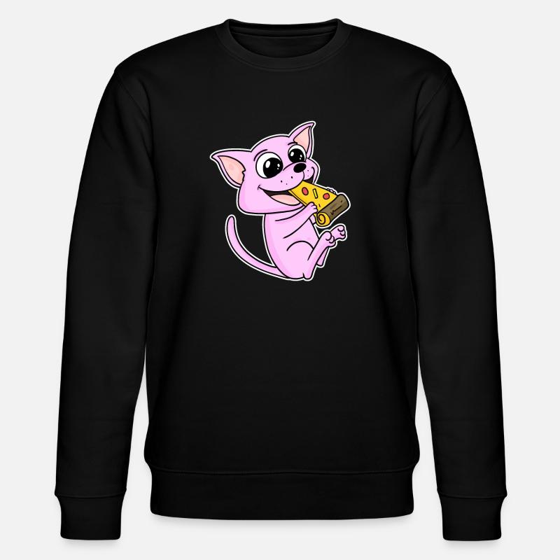 Sphynx Katze Pizza - Stanley/Stella Unisex Bio-Sweatshirt CHANGER - Schwarz