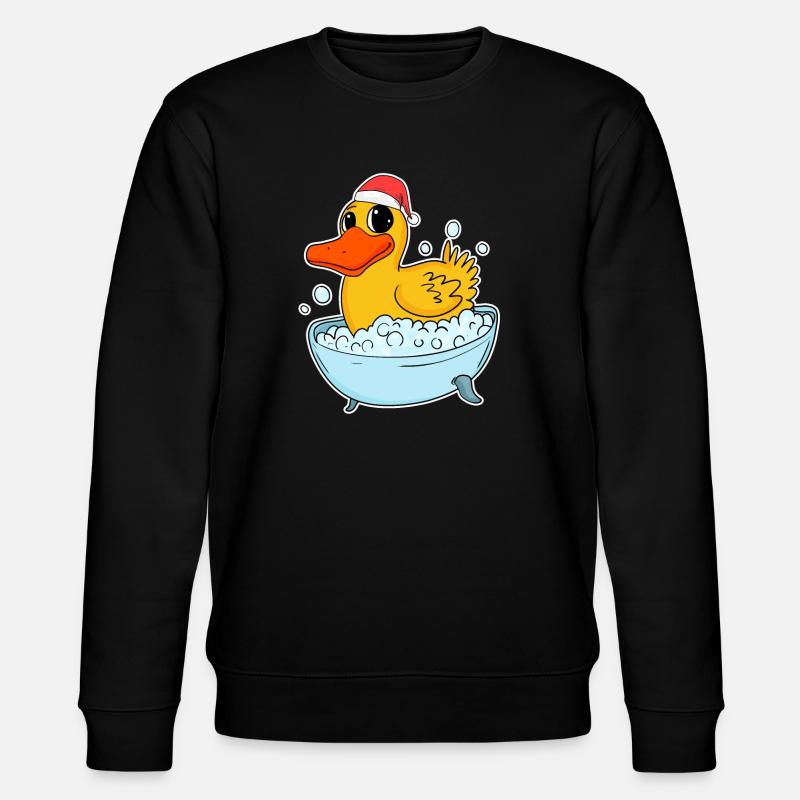 Canard en caoutchouc Noël - Sweat bio CHANGER Stanley/Stella Unisexe - noir