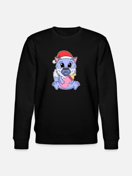 Bébé loup Noël - Sweat bio CHANGER Stanley/Stella Unisexe - noir