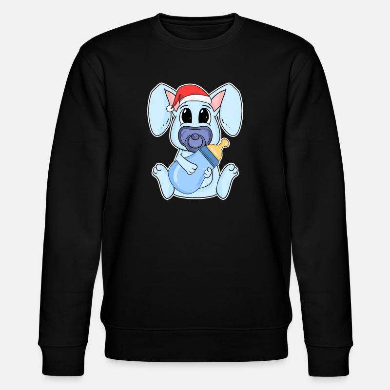 Rabbit Baby Christmas - Stanley/Stella CHANGER Unisex Organic Sweatshirt - black