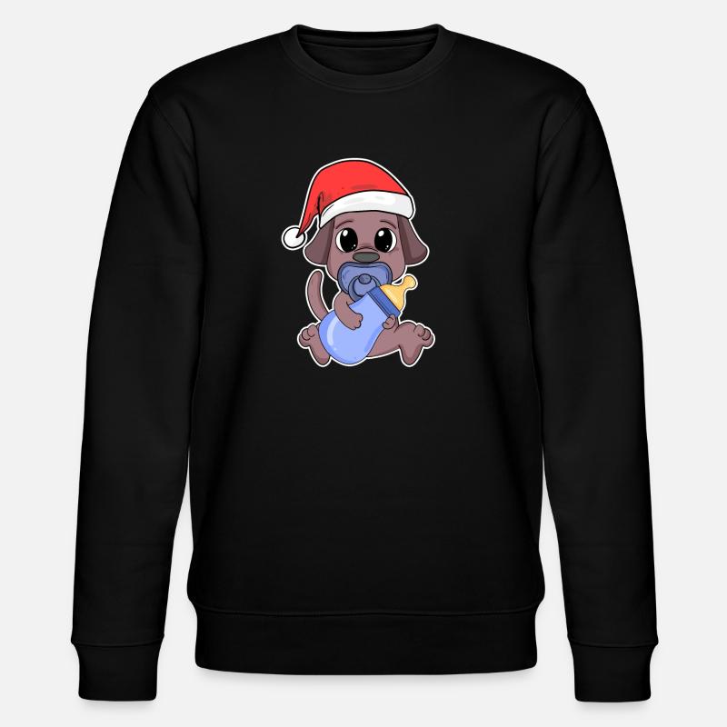 Chien Bébé Noël - Sweat bio CHANGER Stanley/Stella Unisexe - noir