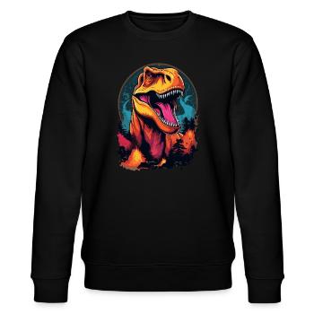 Tyrannosaure Rex - Sweat bio CHANGER Stanley/Stella Unisexe - noir - Devant - Nik (191cm) & Marisol (170cm)