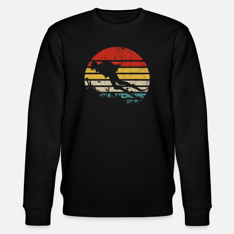 Silhouette rétro Sunset Surf - Sweat bio CHANGER Stanley/Stella Unisexe - noir