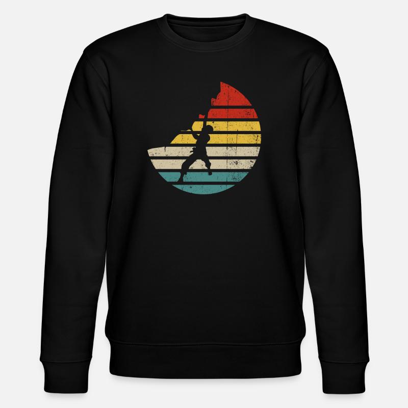 Retro Sunset Kick Silhouette - Stanley/Stella Unisex Bio-Sweatshirt CHANGER  - Schwarz