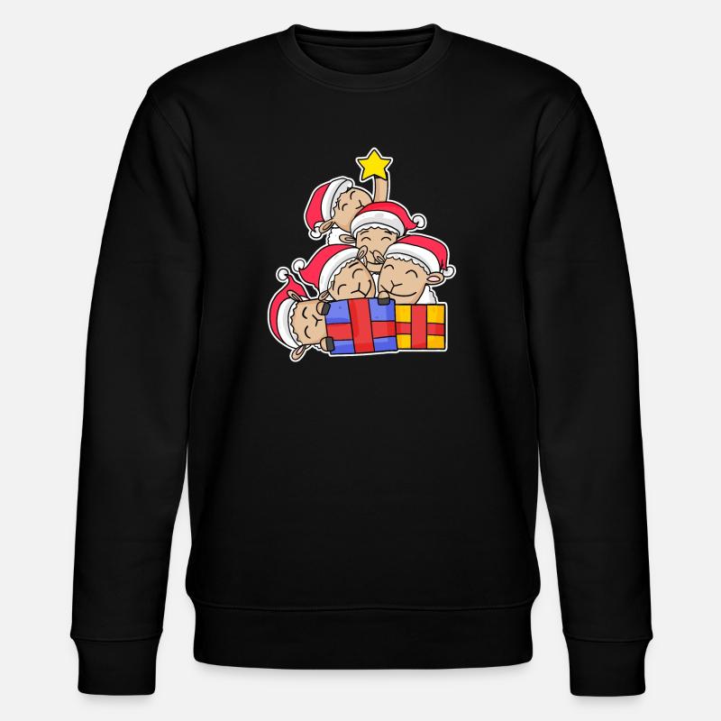 Sloth Christmas Tree Christmas - Stanley/Stella CHANGER Unisex Organic Sweatshirt - black