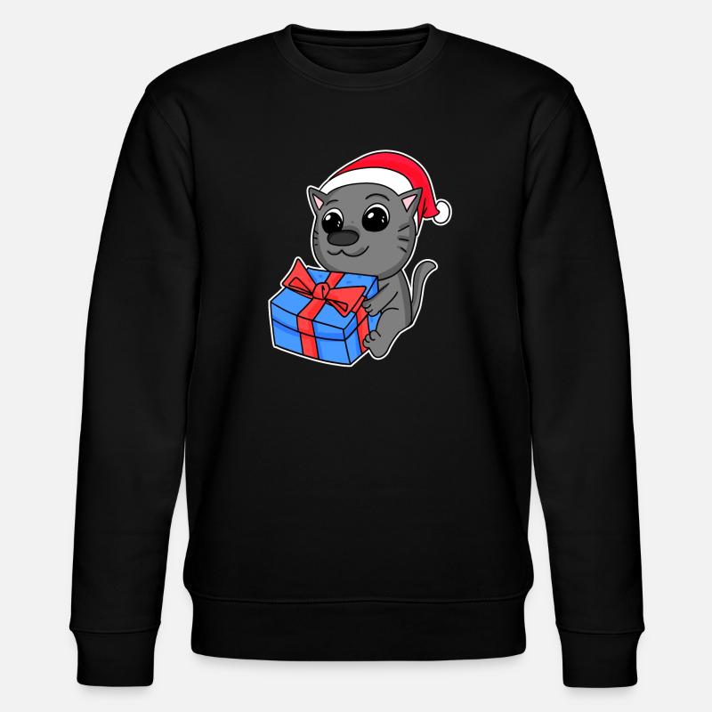 Cat Christmas - Stanley/Stella CHANGER Unisex Organic Sweatshirt - black
