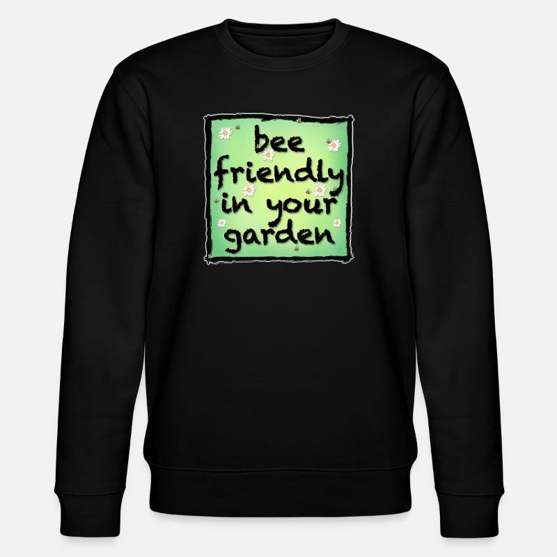 Bee friendly in your garden - Stanley/Stella Unisex Bio-Sweatshirt CHANGER  - Schwarz