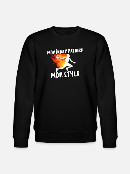 Basketball escape in flames - Stanley/Stella CHANGER Unisex Organic Sweatshirt - black
