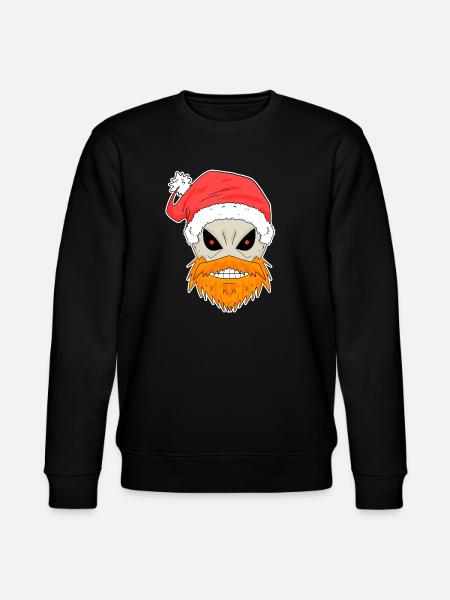 Santa Claus Skull - Stanley/Stella CHANGER Unisex Organic Sweatshirt - black