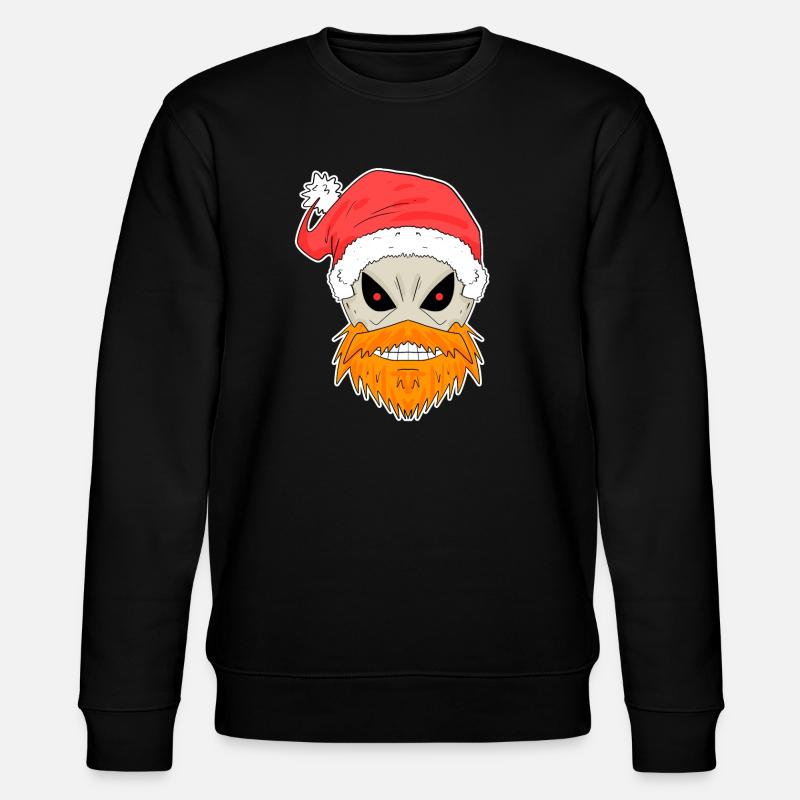 Crâne de Père Noël - Sweat bio CHANGER Stanley/Stella Unisexe - noir
