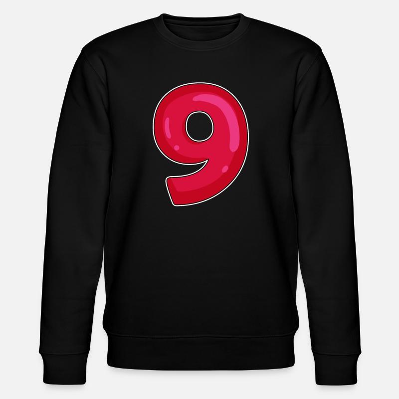 NEUF - 9 - Chiffre rouge - Sweat bio CHANGER Stanley/Stella Unisexe - noir