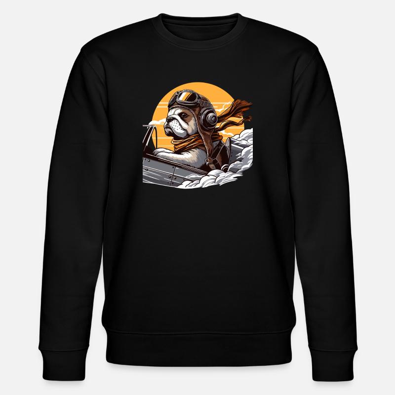 Pilote de bouledogue - Sweat bio CHANGER Stanley/Stella Unisexe - noir