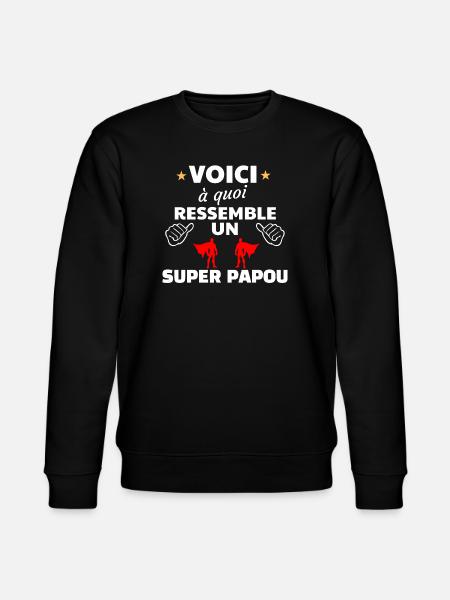 Héros Super Papou Thème Empowerment - Sweat bio CHANGER Stanley/Stella Unisexe - noir