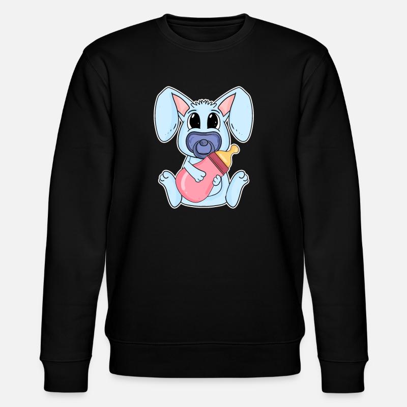 Motif de bébé lapin - Sweat bio CHANGER Stanley/Stella Unisexe - noir