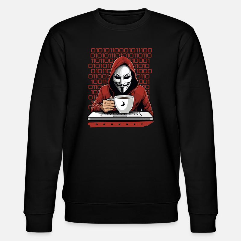 Anonymous Hacker - Stanley/Stella Unisex Bio-Sweatshirt CHANGER  - Schwarz